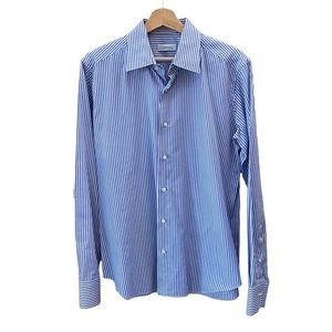 Cassera Classic Blue On White Dress Shirt, Size 16